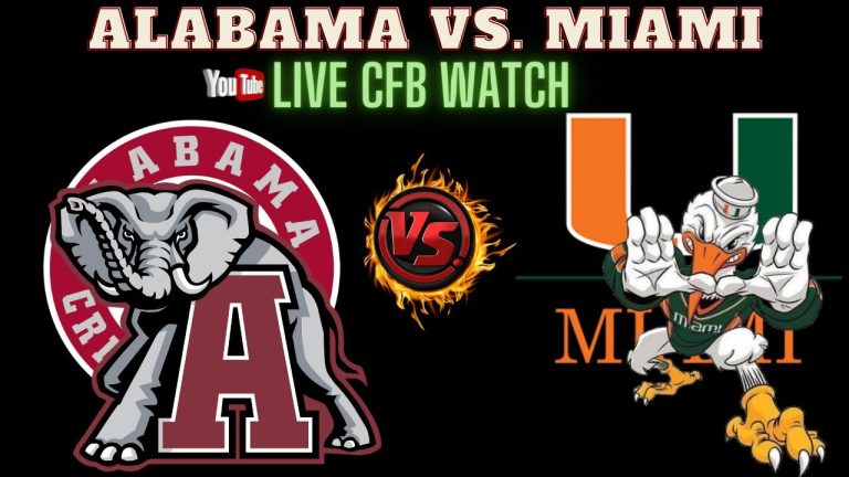Alabama vs Miami  🔴LIVE CFB Watch 🏈ALAvsMIA  🏈Play By Play Reaction