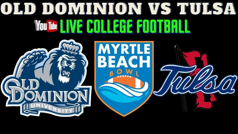 Old Dominion vs Tulsa 🔴LIVE CFB Football (Monarchs vs Golden Hurricanes) Myrtle Beach Bowl