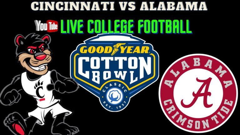 Cincinnati vs Alabama 🔴LIVE CFB Football (Bearcats vs Crimson Tide) Goodyear Cotton Bowl