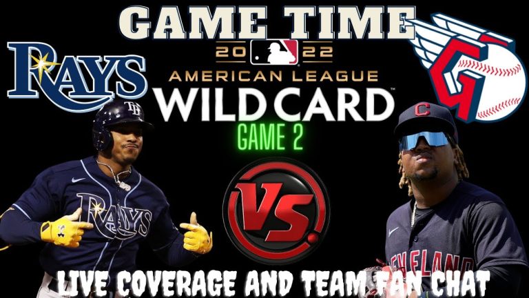 Rays vs Guardians ⚾LIVE 2022 MLB WILD CARD GAME 2 ⚾Live Play Reaction TBvsCLE || CLEvsTB