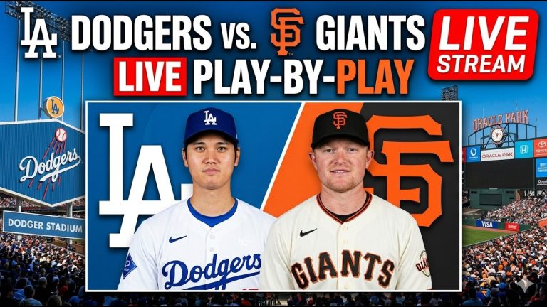 DODGERS vs GIANTS LIVE:  Play-by-Play & Scores ⚾⚾🔥