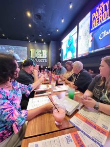 Dinner table at Dave & Busters