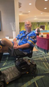Pete at the hotel