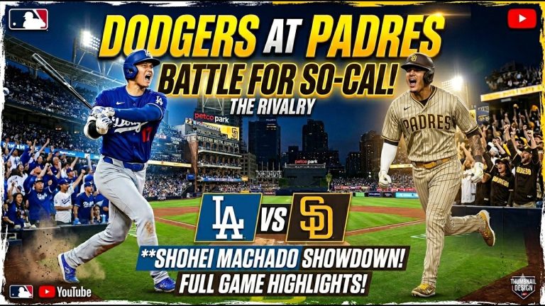 Dodgers vs Padres Live: Shohei Ohtani vs Manny Machado Showdown! | MLB Highlights