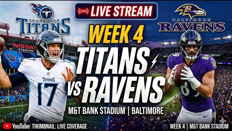 Ravens vs. Titans Live Stream: Watch NFL Week 4 Online