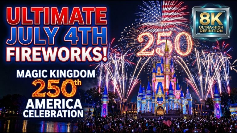 🔴 LIVE: 250th America Fireworks at Disney World Magic Kingdom! | Fourth of July 2026 Spectacular