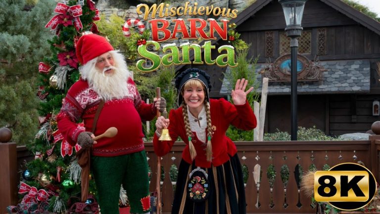 Disney Epcot Barn Santa 8K ~ 2025