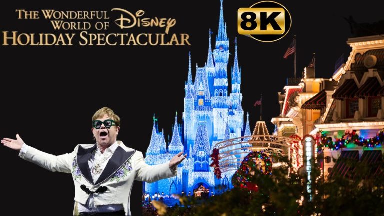 Elton John at Disney Magic Kingdom Christmas Performance of "Tiny Dancer" {8k}