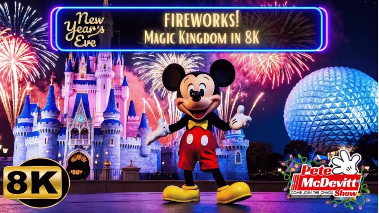 Disney 2025 Magic Kingdom New Years Eve Fireworks 8K