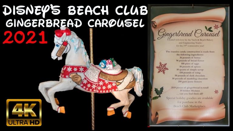 Disney’s Beach Club Gingerbread Carousel | 4K HD |Epcot International Festival of the Holidays 2021