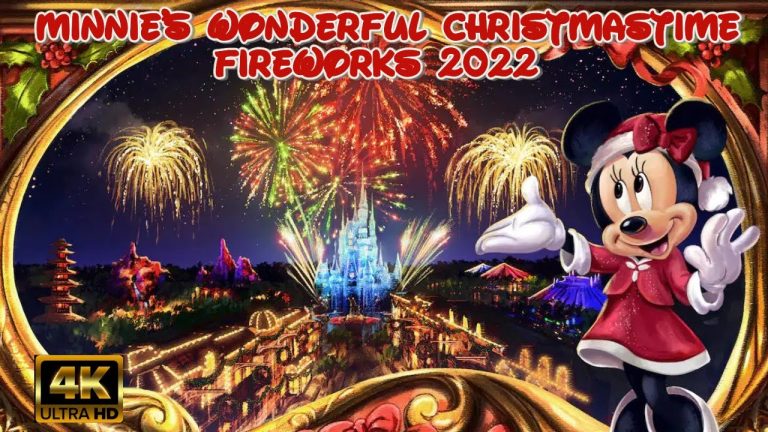 Minnie's Wonderful Christmastime Fireworks 2022 | 4KHD 60fps Show Magic Kingdom | Walt Disney World