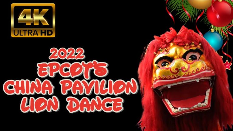 Chinese Lion Dance | 4K HD 60fps Experience | China Pavilion |Epcot Festival of the Holidays 2022