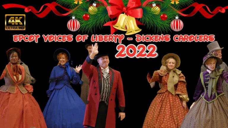Epcot Voices of Liberty Voices of Liberty – Dickens Carolers 2022 | 4K HD 60fps POV | Walt Disney