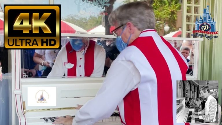 Casey’s Corner Original Pianist Randy Morris | 4K HD Attraction Magic Kingdom | 50th Celebration
