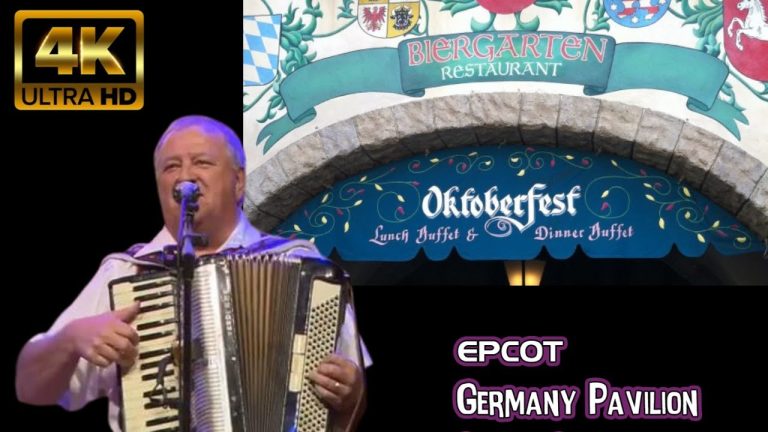 Biergarten Bavarian Village Show | 4K HD Experience |Epcot German Pavilion