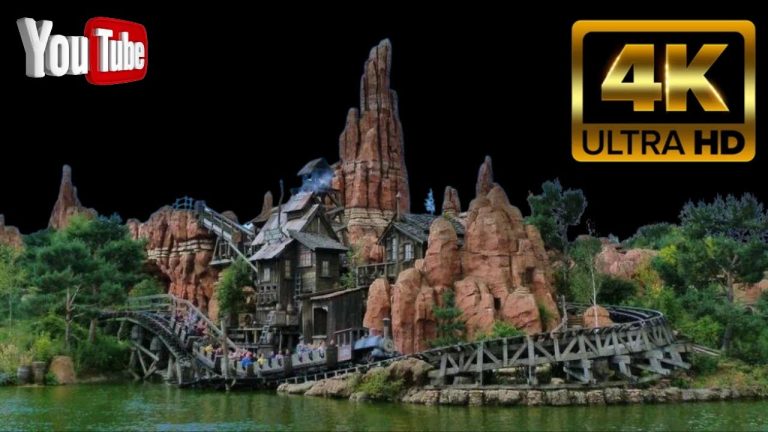 Big Thunder Mountain Railroad Ride Full Ride Attraction 4K POV - Disneyland Paris