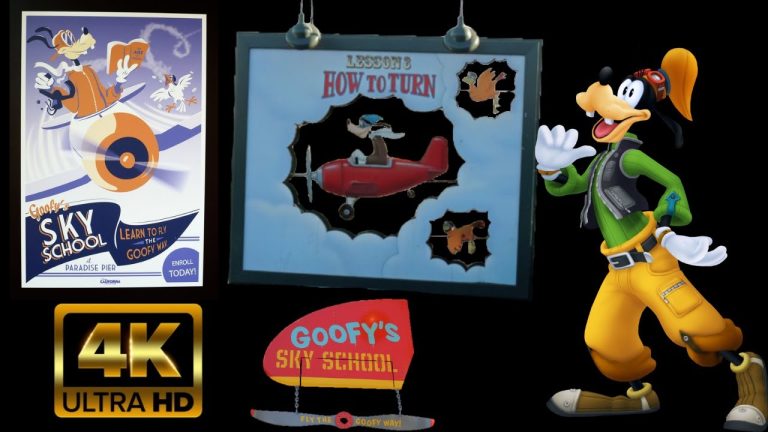 Goofy's Sky School | 4K POV Full Ride Attraction | Disney California Adventure