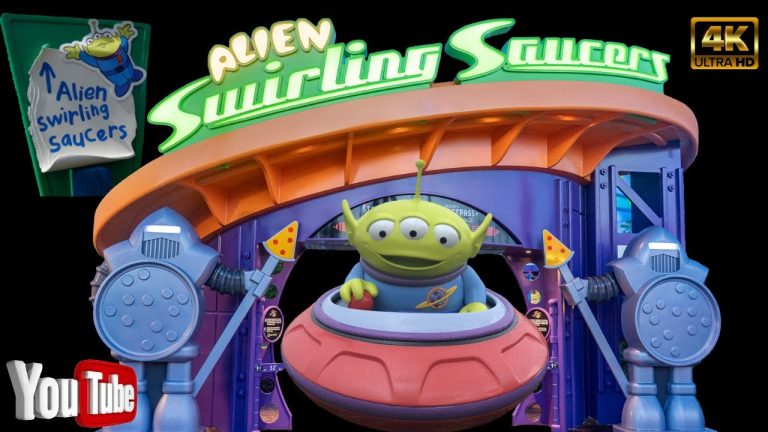 Alien Swirling Saucers | 4K POV Full ride Attraction | Toy Story Land Hollywood Studios Walt Disney