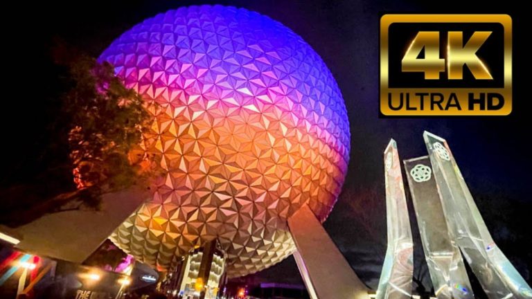 Spaceship Earth Beacon of Magic Disney 50th Anniversary 4K HD | Epcot World Showcase Walt Disney